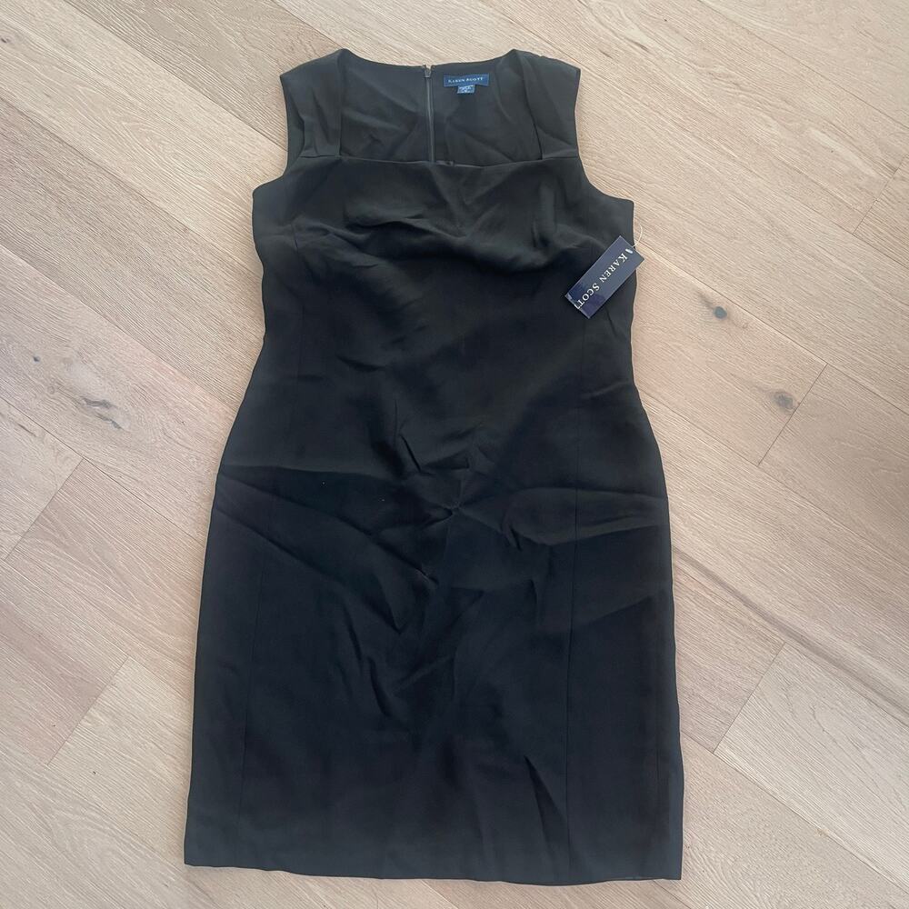 NWT Karen‎ Scott Sheath Dress Work Wear Classic Black Dress Size Womens 12
